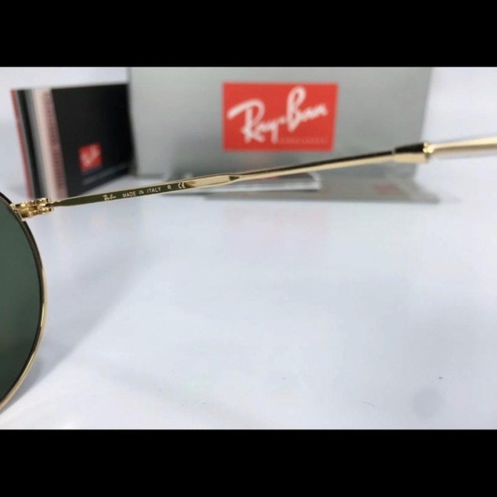 Rayban round metal green lens sunglasses 50MM - Picture 7 of 7